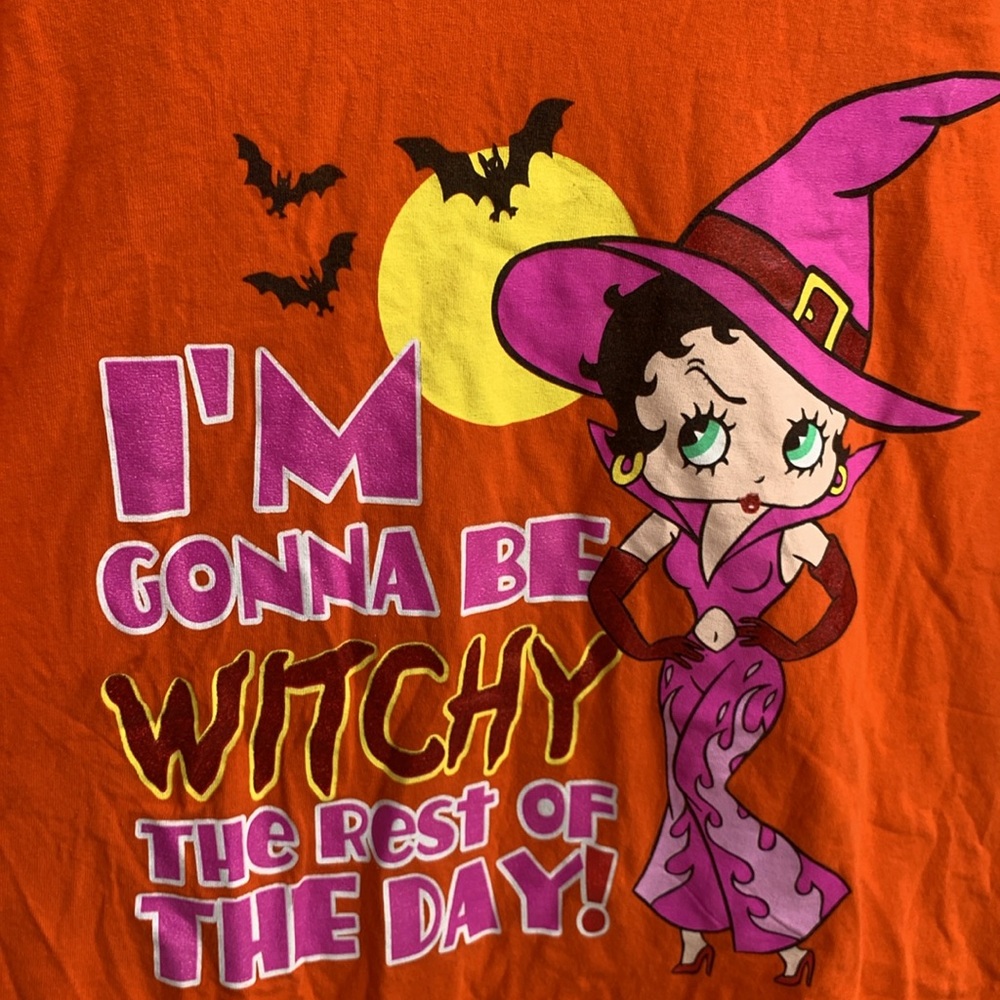 Vintage 2002 Betty boop “I’m gonna be witchy the rest of the day” tee shirt xl - Picture 2 of 8
